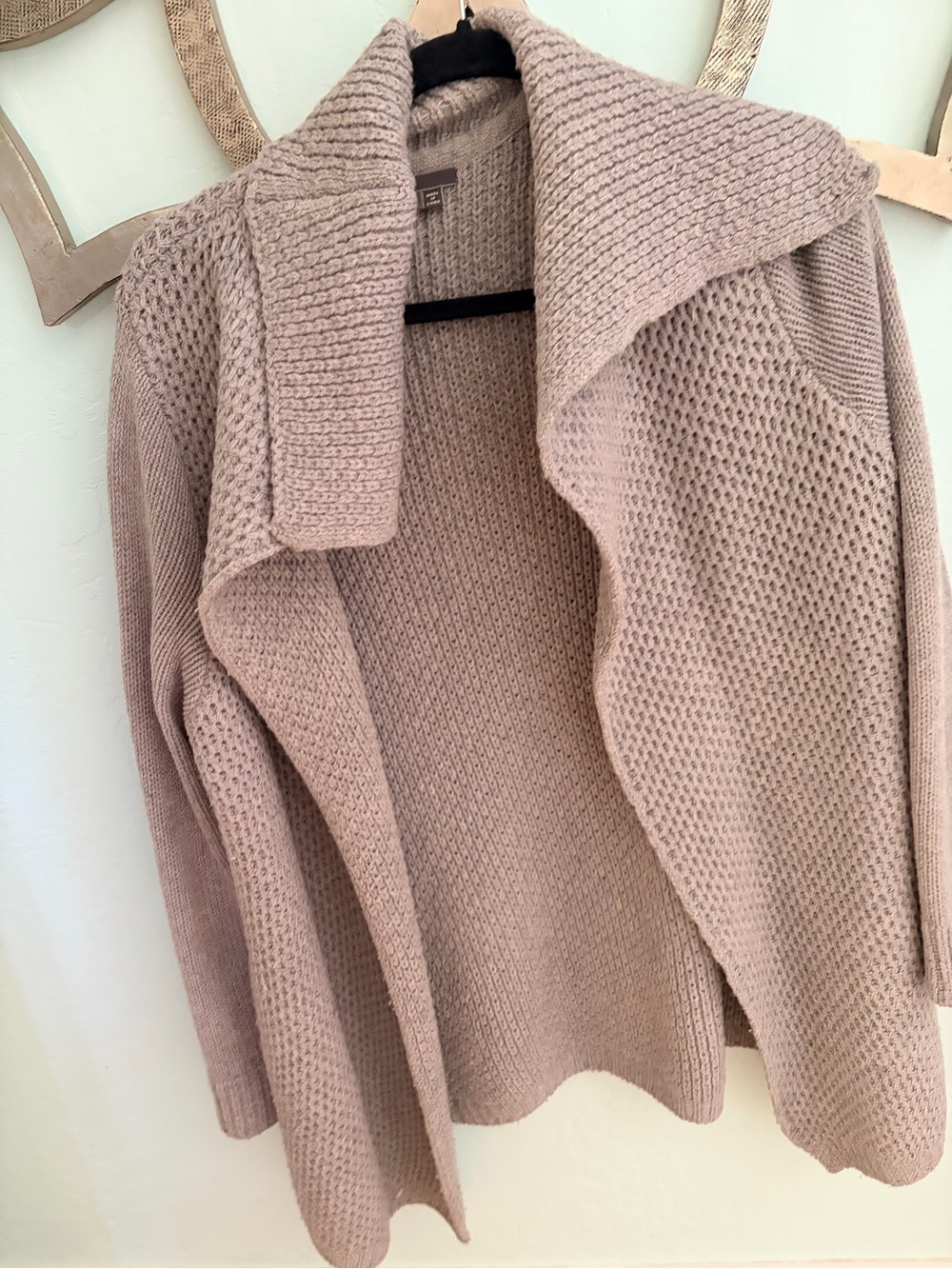 Vince Open-Front Knit Cardigan - gray